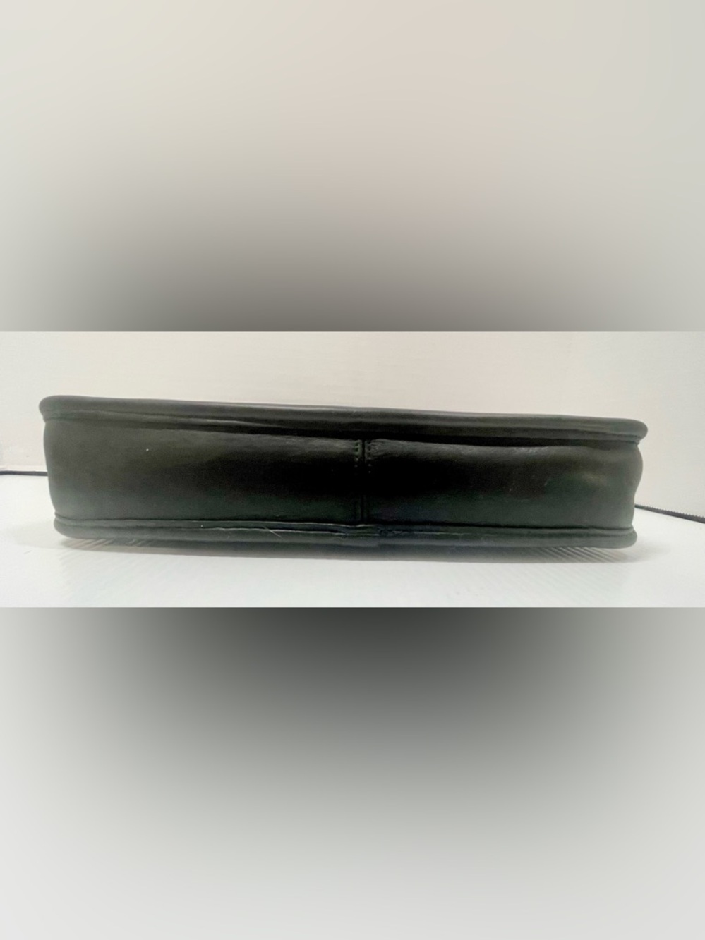 Coach Vintage 9455 Basic Top Zip Black Leather Shoulder Bag Split Strap USA - Picture 9 of 11